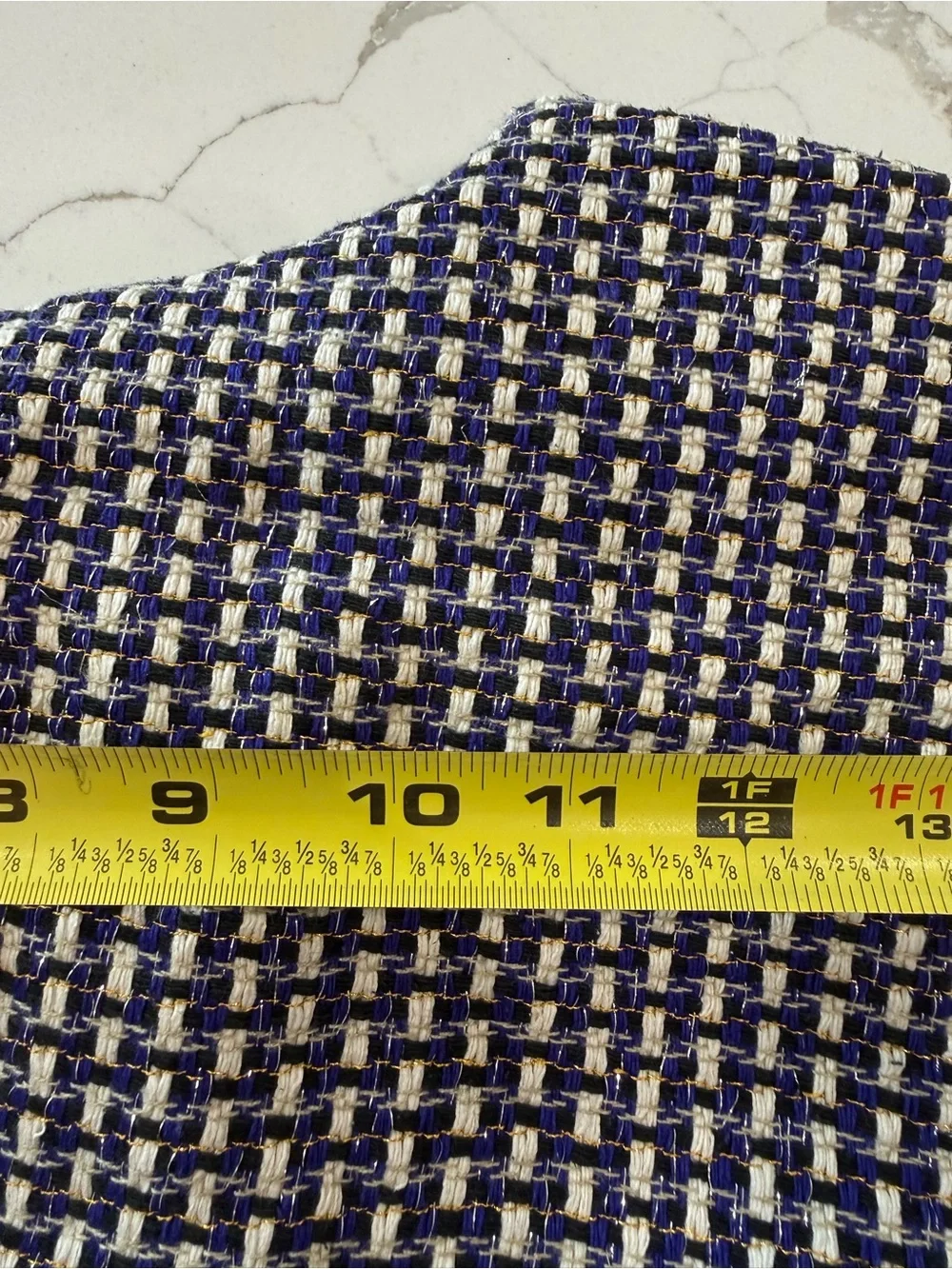 J. Crew Tweed Café Capri Pants in Purple, Black & Ivory with Metallic Threads